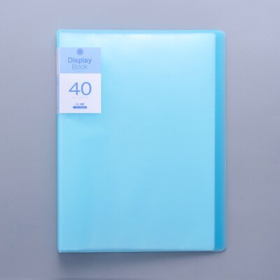 Displaybook Transparent Information Book Insert Folder Multi-layer Folder Student Folder Music Score Folder File Organizer: Blue 40 pages