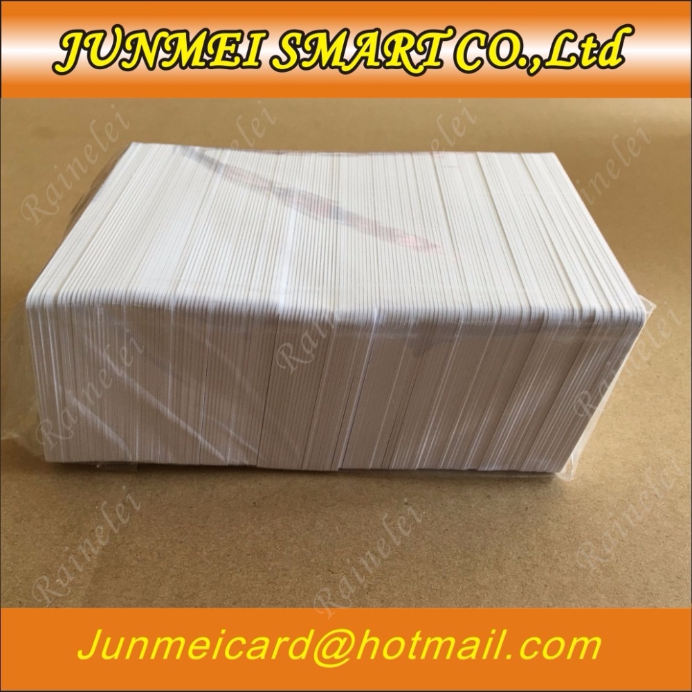 100 Blank Printable PVC Plastic Photo Id White Credit Card Without Chip 30Mil CR80
