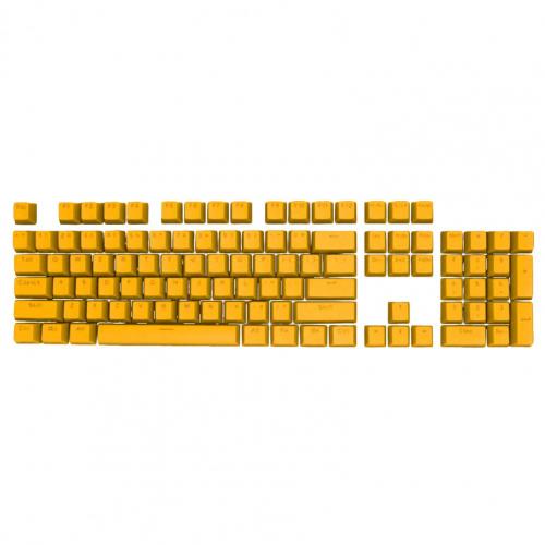 Blank 104 keys ABS layout Thick PBT Keycap White Blue Raindrop color matching keycaps OEM: Yellow