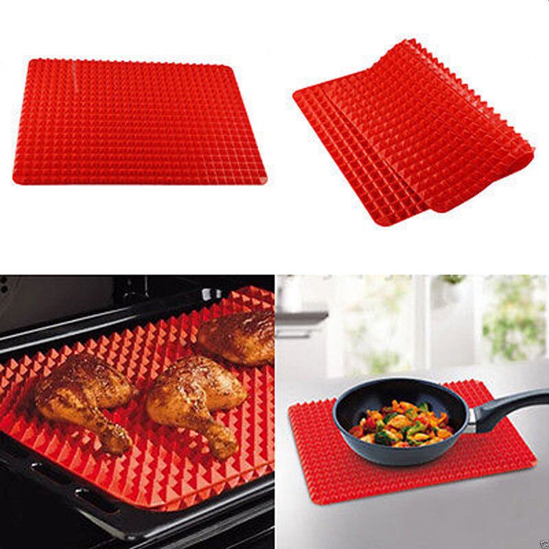 Tv direkt original frisk kock bakplåt silikon stekmatta 39*27*1 cm pyramidpanna
