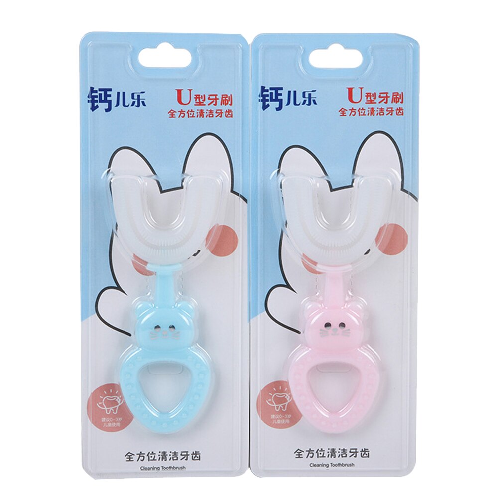 2Pcs Kids Tandenborstels Handmatige Tandenborstels Siliconen Tandenborstels Voor Kinderen: Default Title