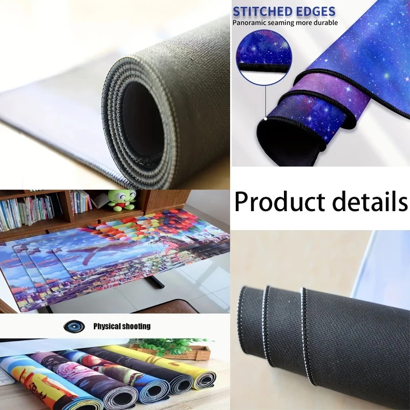 Large Mouse Pad Cute Pink Desk Mat for Desktop Women Girls Gaming Rose Gold Marble Protector Writing Pads for School Office Home