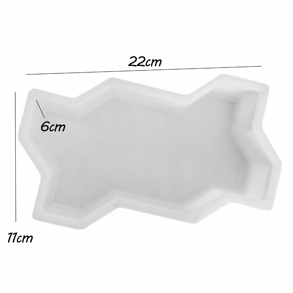 DIY Three Wave Shape Plastic Pavement Mold Garden Paths Maker Concrete Mould Cement Brick Molds Paving Slabs Garden Stone Maker