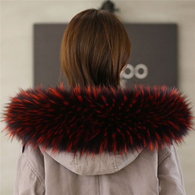 13 kleur Pluizige Faux Vos Konijnenbont Sjaals Vrouwen Winter Jas Kraag Warme Shaggy Bont Sjaal Elegante Afneembare Bontmuts kraag: 5