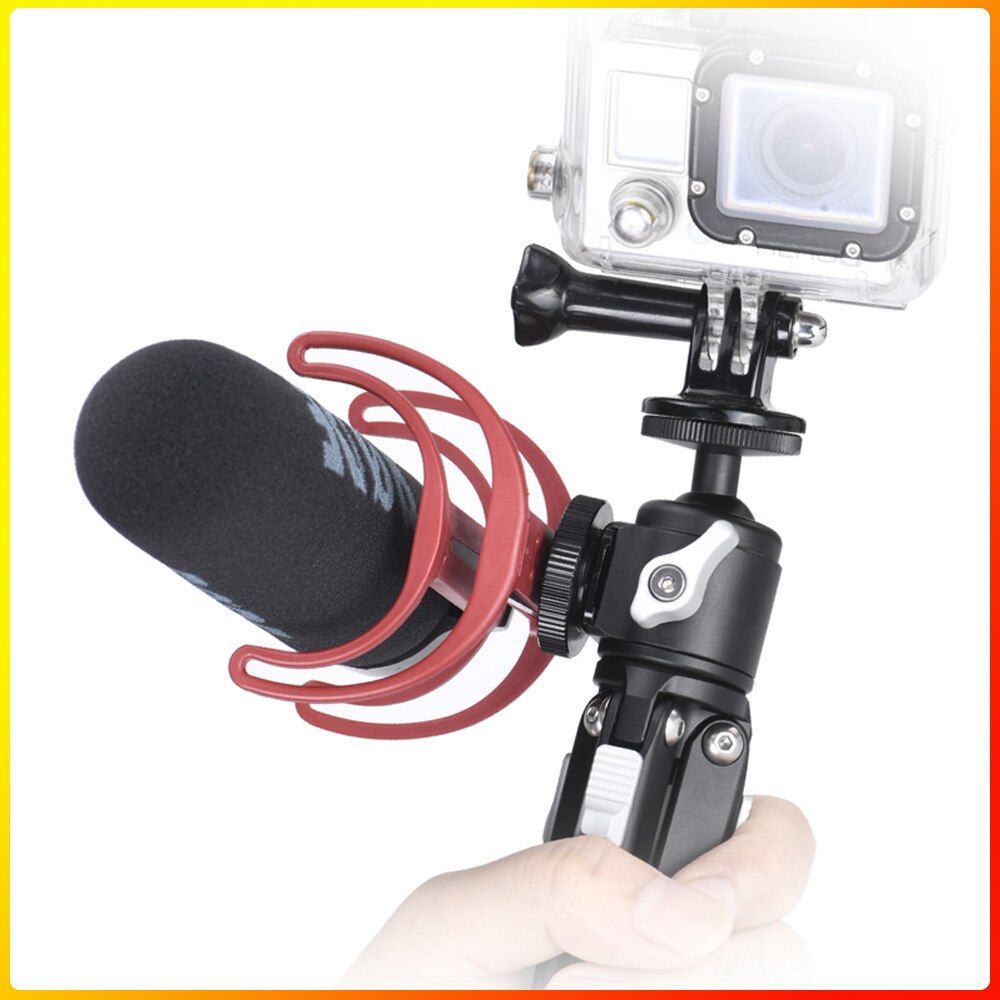Extend Vlog Video Ball Head Cold Shoe for smartphone camera ues Microphone led light Monitor Together