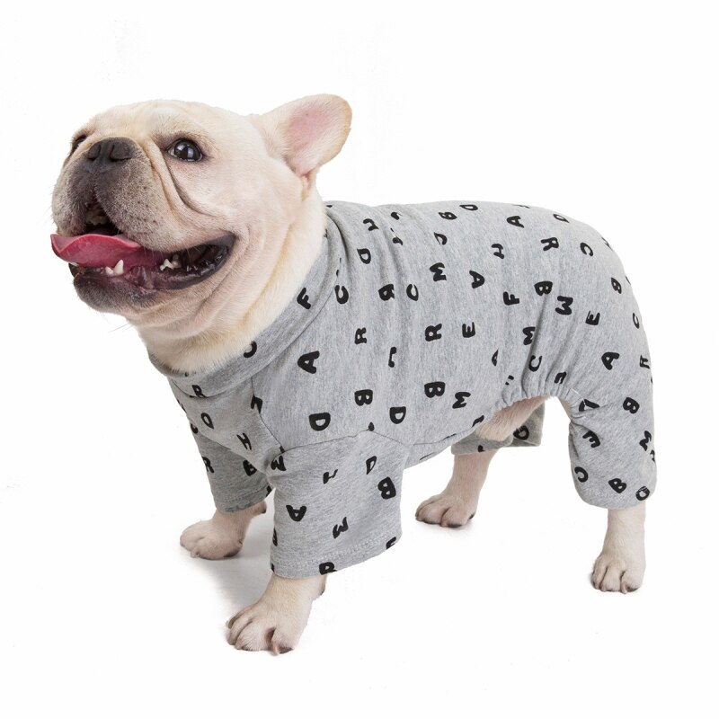 Katoen Hond Pyjama Jumpsuit Pug Franse Bulldog Kleding Schnauzer Kleding Pet Outfit Algehele Poedel Bichon Hond Pyjama Pijama