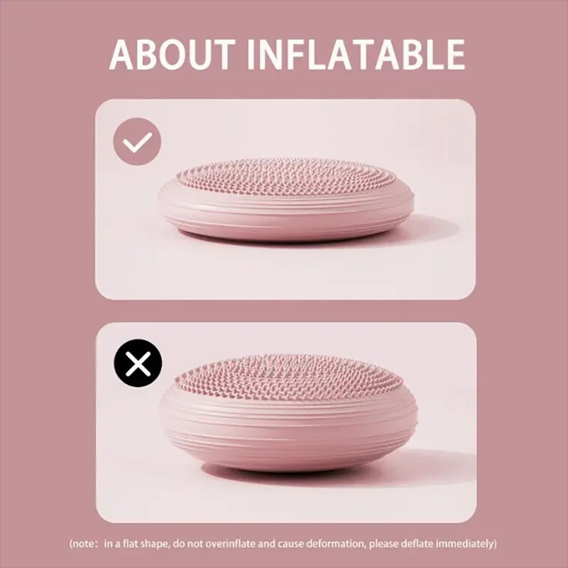 Oppustelig yogamåtte, balancemåtte, rehabiliteringstræning, børns balanceplade, pvc-udstyr, massagebold, ankelstyrke