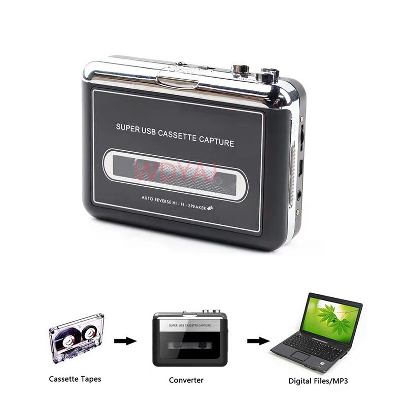 Usb Cassette Player Recorder Capture Stereo Audio Muziekspeler Tape Cassette Naar MP3 Converter Met Luidspreker