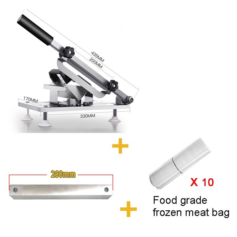 3 Size Kitchen Tools Meat Slicing Machine Stainless Steel Household Manual Thickness Adjustable Meat and Vegetables Slicer Gadge