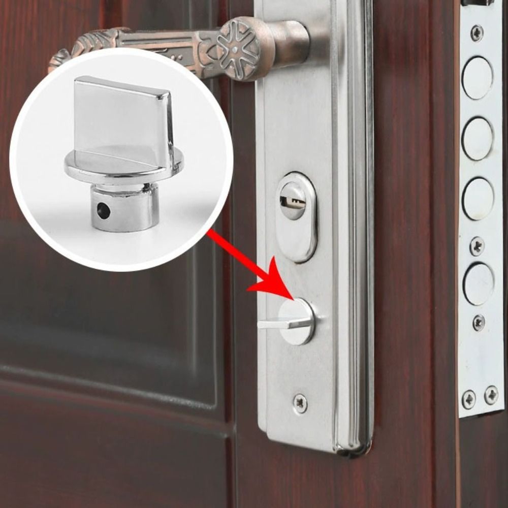 Door Locking Knob Anti-theft Door Lock Internal Anti Lock Knob Stainless Steel Door Handle Safety Universal Door Accessory