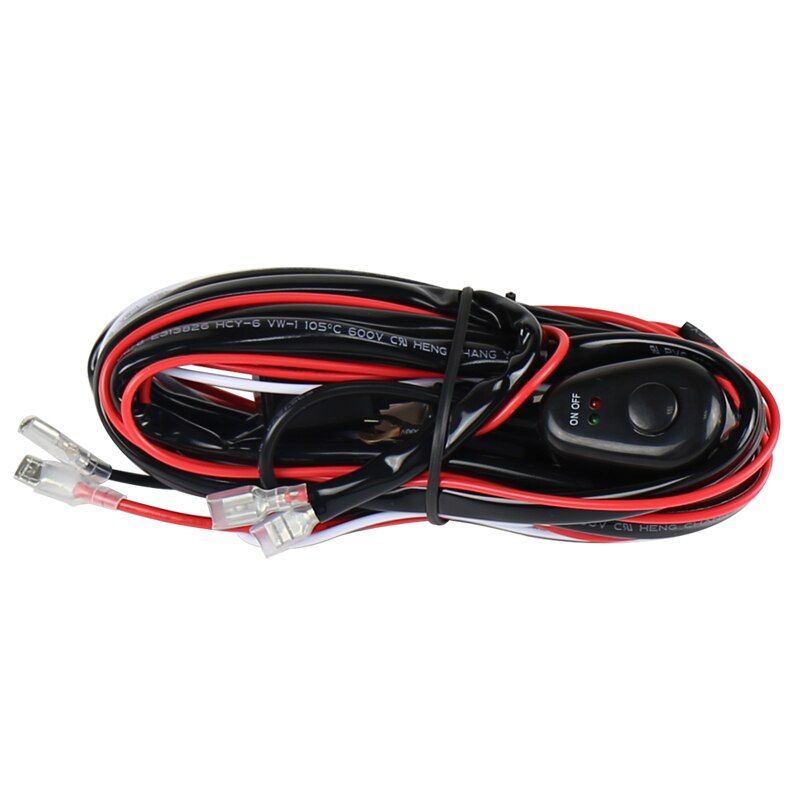 Kit de harnais de câblage de voiture 12V 40A | Kit universel de faisceau de antibrouillard de voiture, métier à tisser pour la barre lumineuse de conduite du travail avec fusible et interrupteur relais