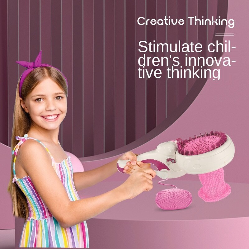 24 ago lana fai da te grande macchina per maglieria a mano telaio per tessitura a maglia per bambini Scraf apprendimento giocattolo strumento per cucire infila maglieria