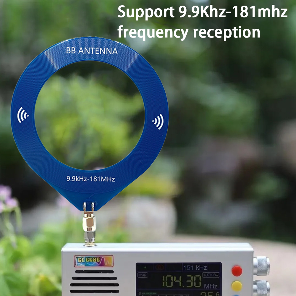 Antenna compatta Donut MW e SW Antenna mini loop con interfaccia SMA da 9,9 kHz a 181 MHz per ricevitore Malachite SDR
