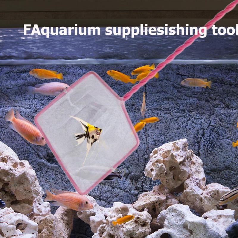 Long Handle Landing Net for Aquarium Fish Tank Fish Catching Accessories Fish Shrimp Catching Nets