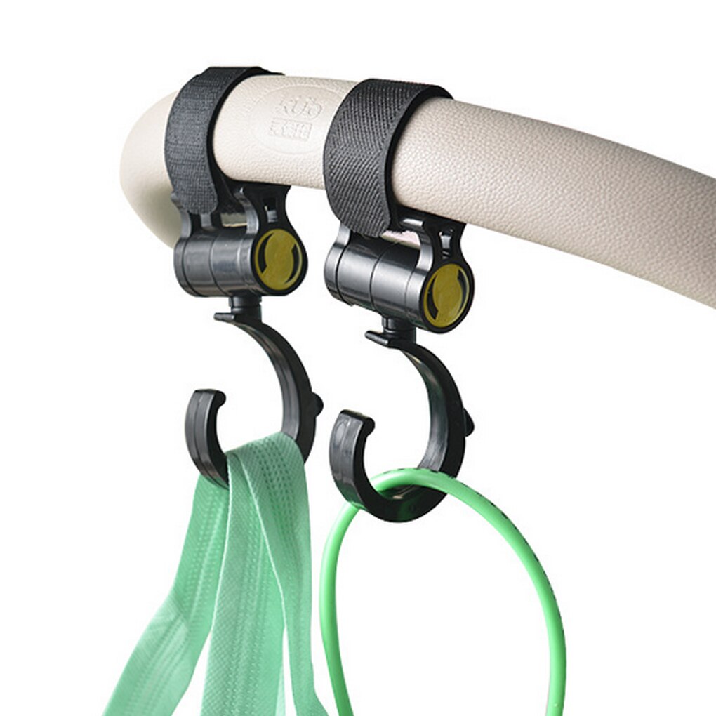 Colgador para bolsa de bebé, ganchos para cochecito de bebé, gira 360 grados, accesorios de gancho para carrito