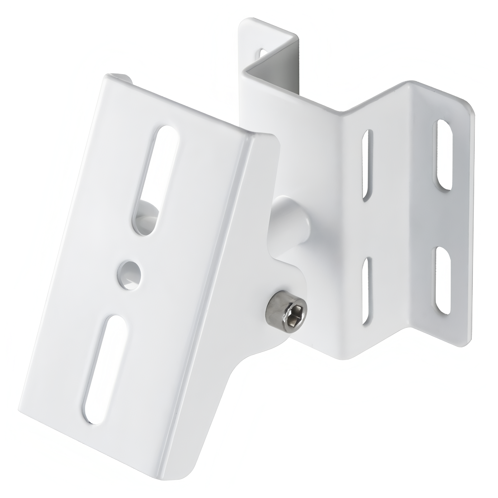 Universal CCTV Camera Mount Bracket, Wall/Ceiling/Pole Installation, Adjustable Clamp & Swivel Joint, Steel Material, White: PURPLE