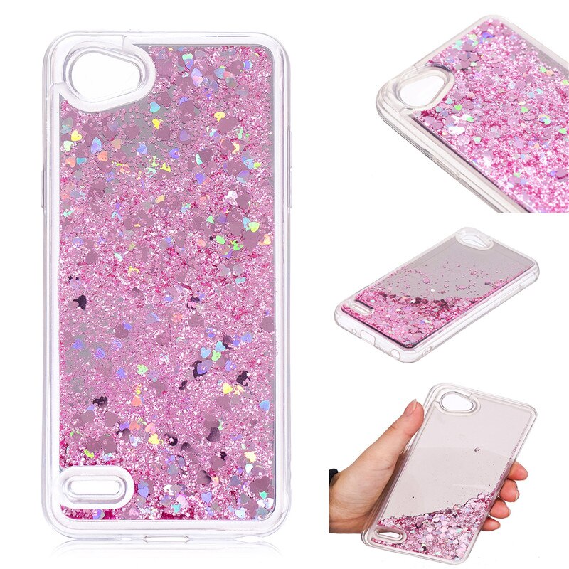 Dynamische Vloeibare Drijfzand Glitter Telefoon Case Voor LG Q6 Spiegel Case Back Cover Voor LG Q6A Q6 Alpha M700 Q6 Plus X600 Case 5.5"