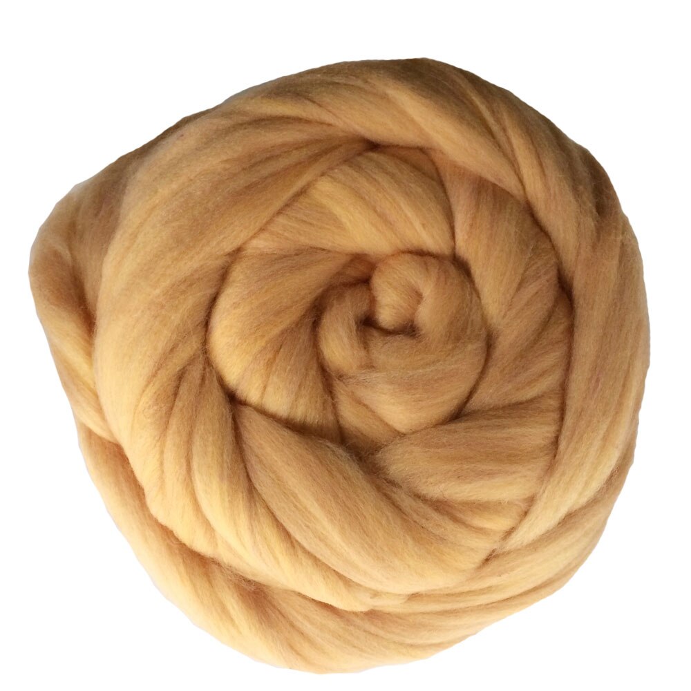 Chunky strik tæppe garn super blød bulk roving merino uld garn alternativ tæppe tørklæde sweater hånd strikke garn 250g: Mørk khaki