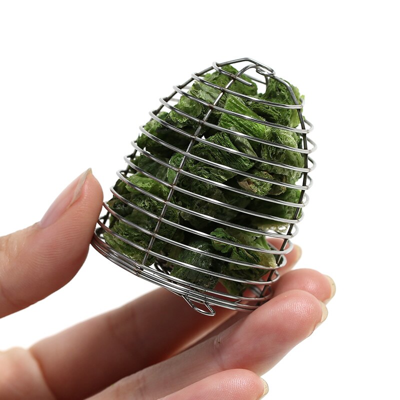 Stainless Steel Shrimp Aquarium Food Bottom Feeder Cage Dry Spinach Feeding Basket Fish Tank Shrimp Floating Feeder