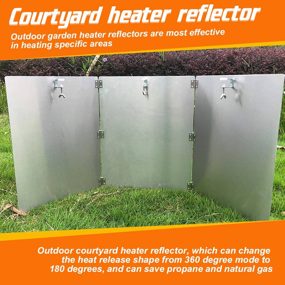 3pcs Patio Heater Heat Focusing Reflector Patio Heater Adjustable Directional Heat Windscreen For Outdoor Garden Winter