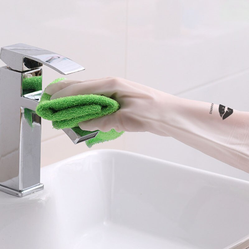 Gants en PVC, imperméables, pour la lessive domestique, durables, 1 paire, outils de nettoyage ménagers antidérapants, pour la vaisselle