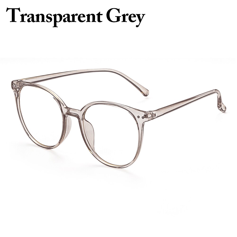 Qutzzmnd Transparent Frame Anti Radiation Oversized Glasses Anti Blue Light Glasses Office Computer Goggles: Transparent Grey A