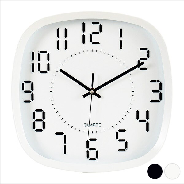 Horloge Murale Blanc Noir (31 x 4,5 x 31 cm)