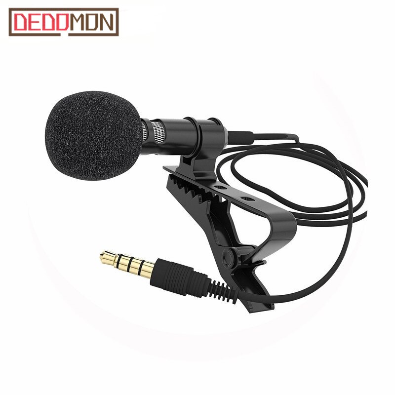 3.5mm Mini Jack Clip-on Lapel Microphone Lavalier Handsfree Microphones Wired Mic for Speaking Speech Phone Condenser Microfone