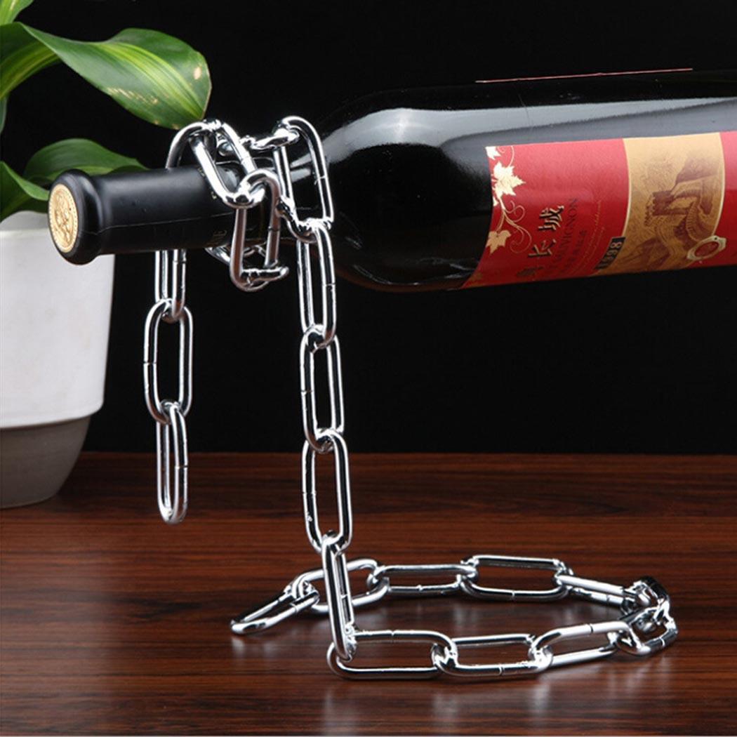 Magic Metal Opknoping Schorsing Keten Wijnrekken Bar Stand Beugel Display Keuken eetkamer kelder Bar Standhouder