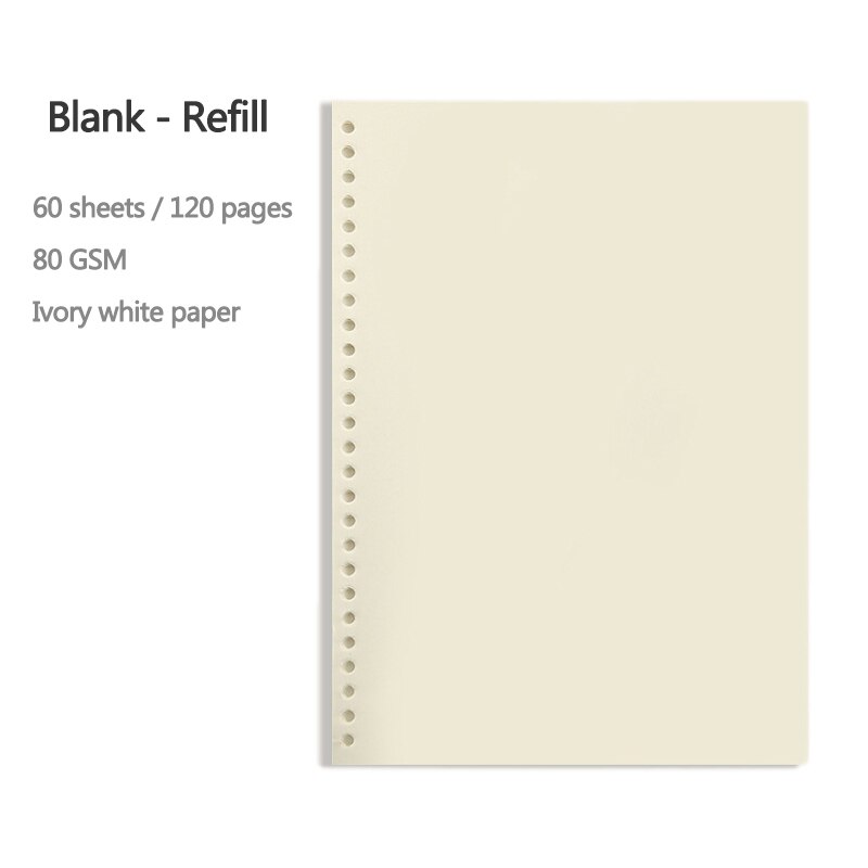 A4 B5 A5 Button Binder Frosted with Stickers Loose Leaf Notebook Binder Journal Diary Office Supplies Notebook Diary Office: blank / A4