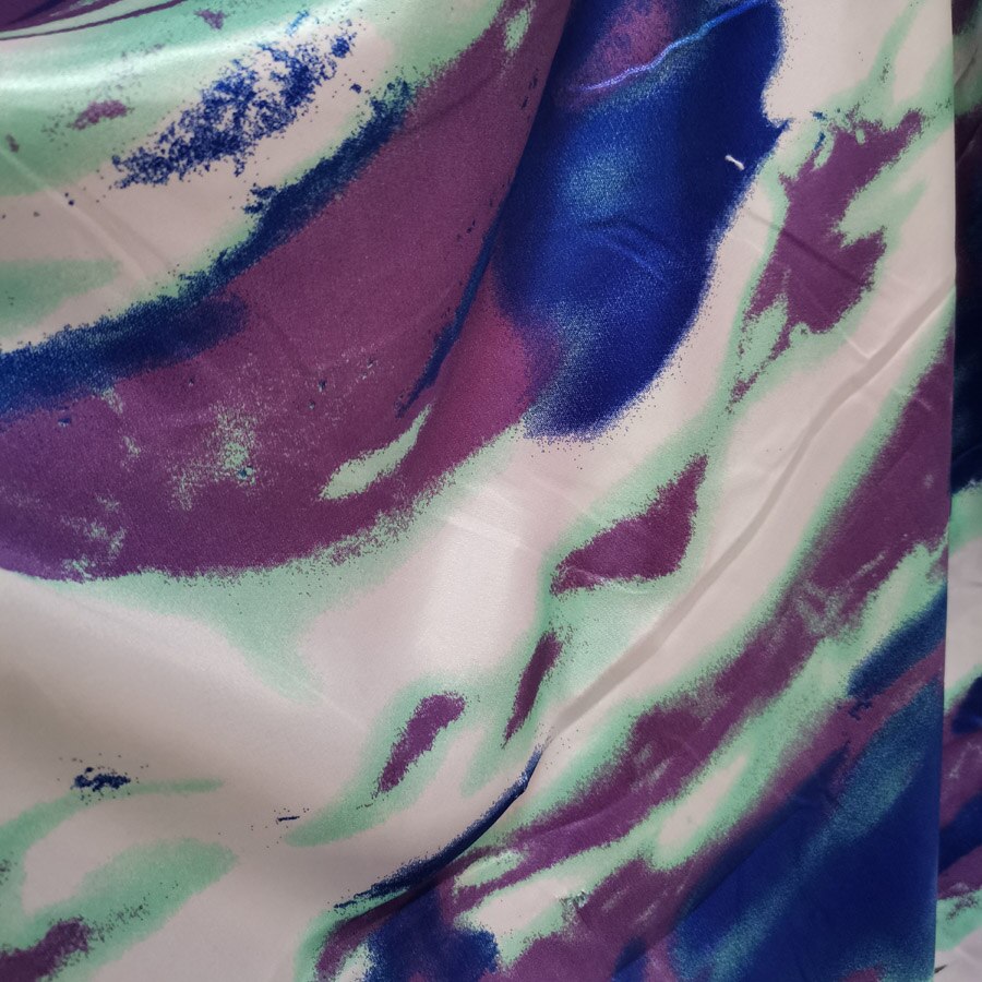 Blødt håndværk satin foring stof blank ombre tissue tilda diy tørklæde bånd dekorationsstof: 2