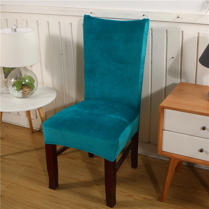 Housse de chaise élastique Anti-acariens, couleur unie, antidérapante, extensible, résistant au lavage, sans plis: green