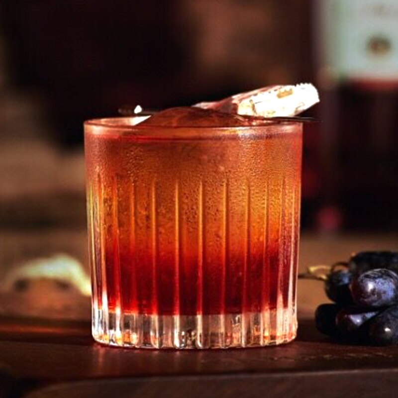 300-400ml Old Fashioned Glass Cup Non-vertical Veined Vodka Lead Glass Whiskey Winebowl Cocktail Cup Tasting Cup Flat Base Glass