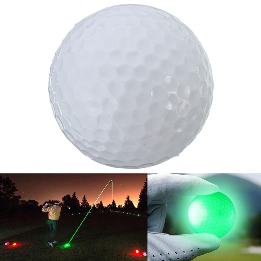 1/2pcs Light-up Flashing Night light Glowing Fluorescence Golf Ball Golfing night beautiful golf ball outdoor easy to find