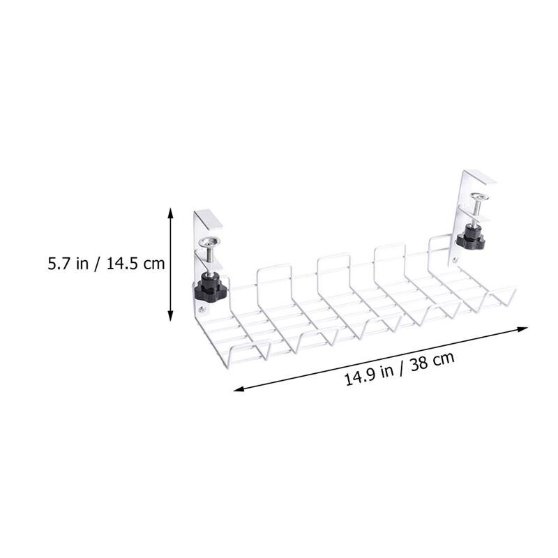Wire Office Supplies Shelf Under Table Storage Rack Wire Desk Cable Under Management Tray Cord Organizer Rack Wire Cable Shelf
