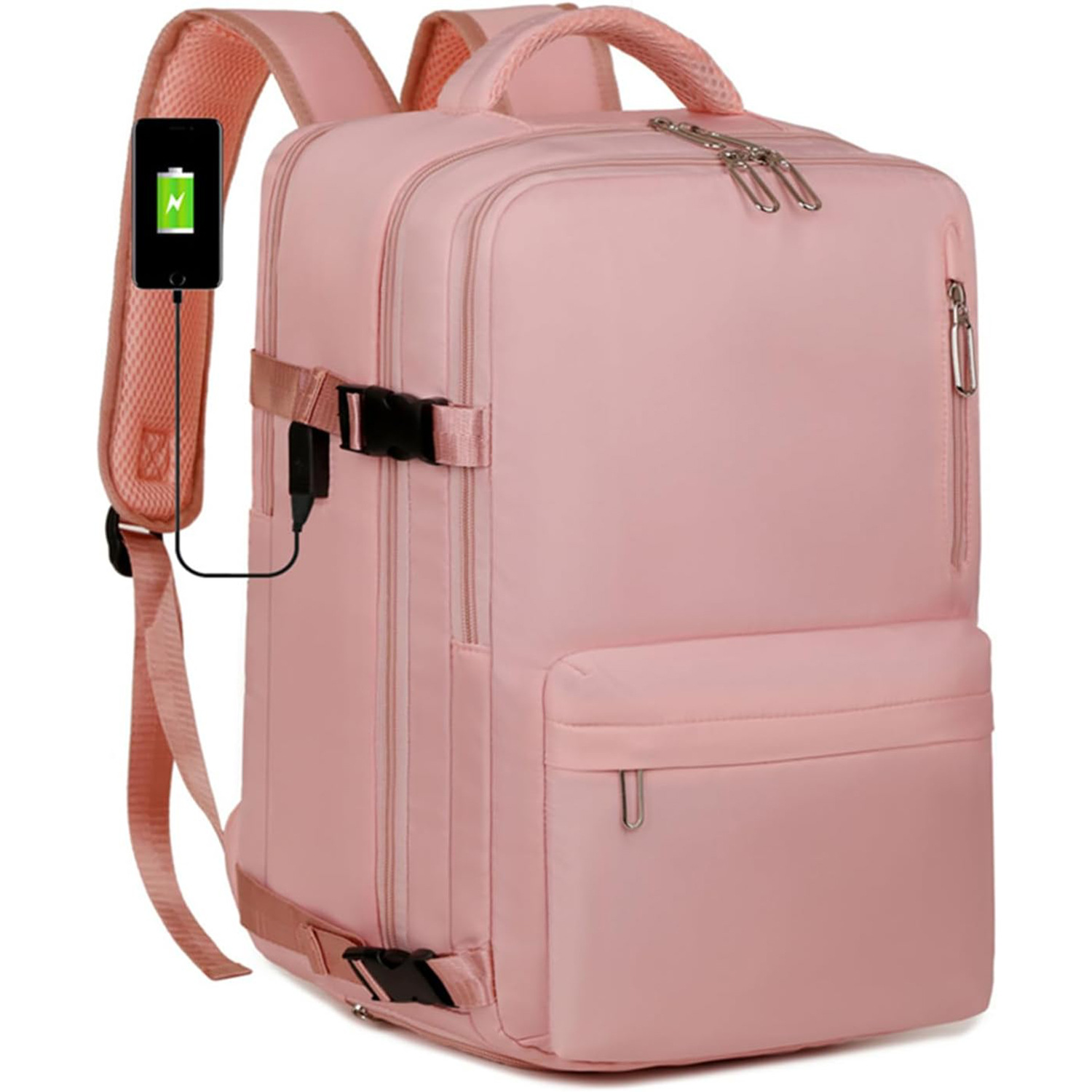 Short-distance Travel Backpack Luggage Bag High-end Large-capacity Women's Backpack College Student Schoolbag Waterproof bag: Pink