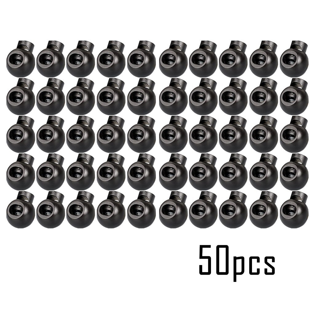 100pcs Round Cord Locks Sliding Spring Clasp Stop Toggle Stopper Round Ball Shape Luggage Lanyard Stopper String Cord Lock #35: K