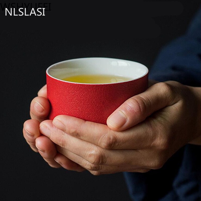Tyyli keraaminen teeastiasto punainen teeastiasto teeastia teekannu matka mukavuus teeastiasto toimisto kotitalouksien juomavälineet wshyufei