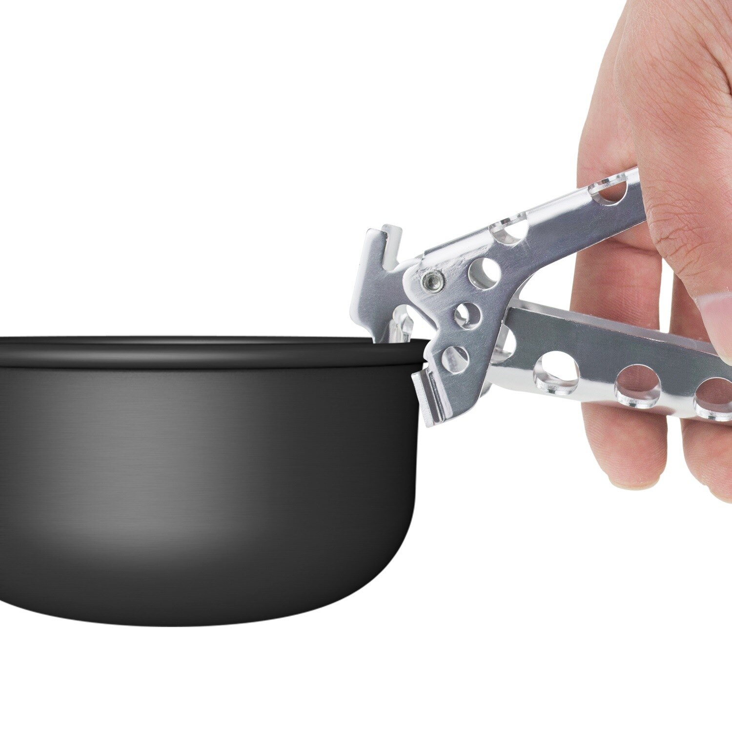 Utomhus camping kruka gripper legering pan klipp