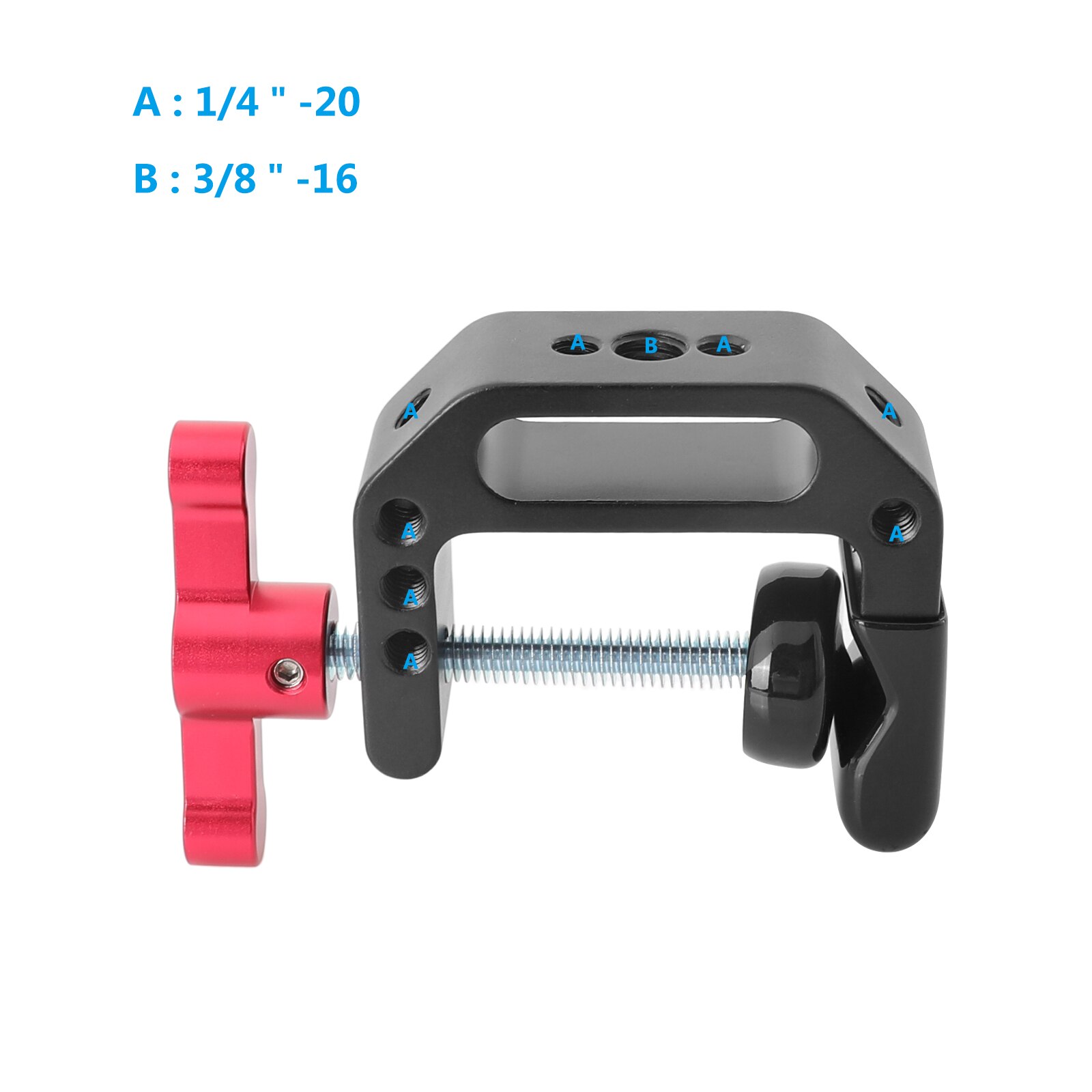 CAMVATE Universal C Clamp Mount Camera Desk Clamp With 1/4" &amp; 3/8" Thread Holes For Camera Monitor Flash Video Light Mounting