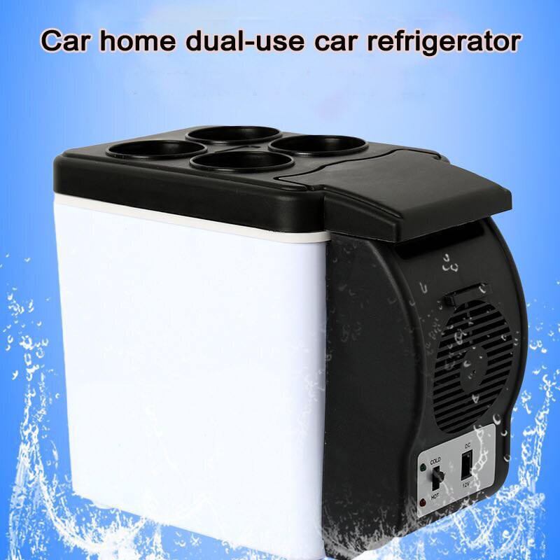 12v 6l bærbar multifunktionel bil køleskab fryser dobbelt køler varmelegeme termoelektrisk køleskab kompressor