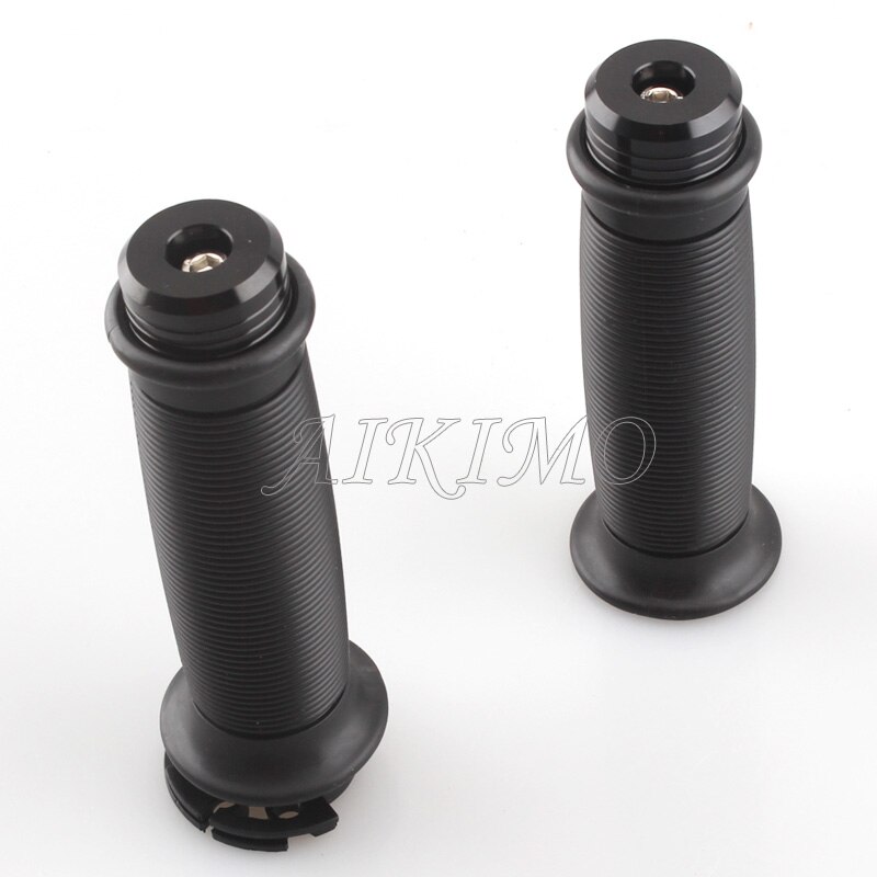 7/8" 22mm Motorcycle black handlebar handle with rod end, suitable for general motorcycle retro custom pair