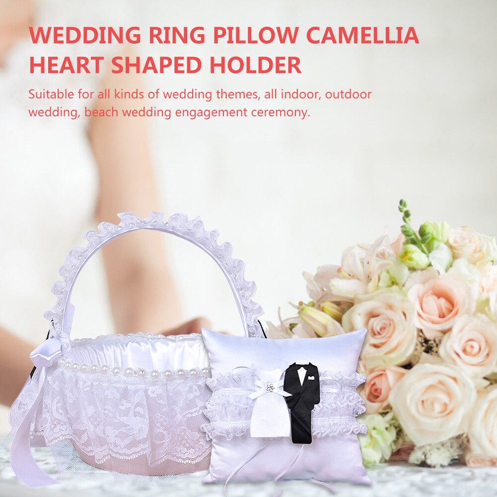 Panier de mariage blanc style occidental, petit panier à fleurs Portable pour fille, fournitures de mariage