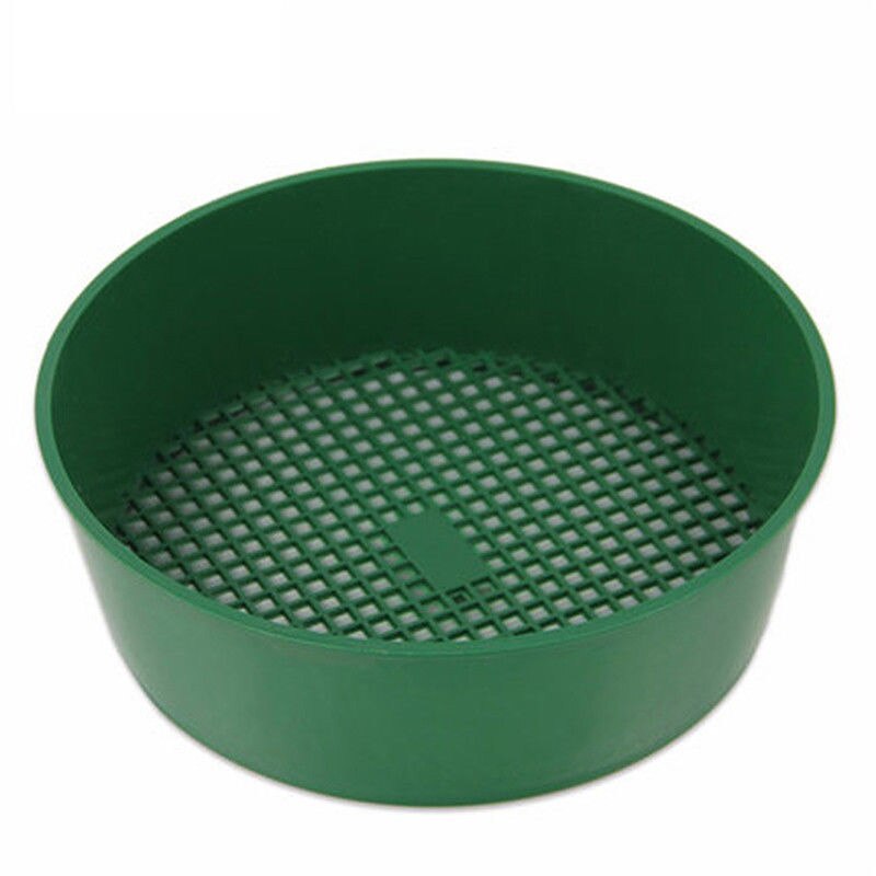 Green Plastic Garden Sieve Riddle For Compost Soil Stone Mesh Soil Sieve Filtration Large Stones&Twig Soil Garden Support Tool