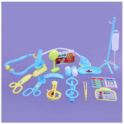 I bambini fingono di giocare a casa Set di giocattoli finta medico simulazione clinica apparecchi scatola di immagazzinaggio Design giocattoli educativi per bambini regalo: 17pcs 004 set