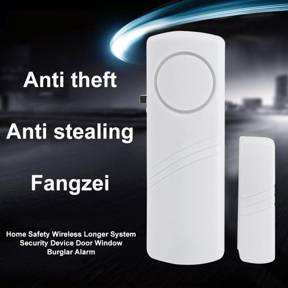 Door Window Wireless Burglar Alarm with Magnetic Sensor Home Safety Wireless Longer System Security Device White