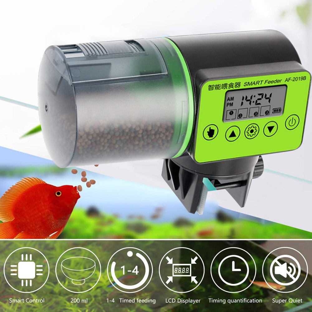 Automatisk fiskefoder elektrisk auto fiskefoder akvariefoder dispenser sno 88