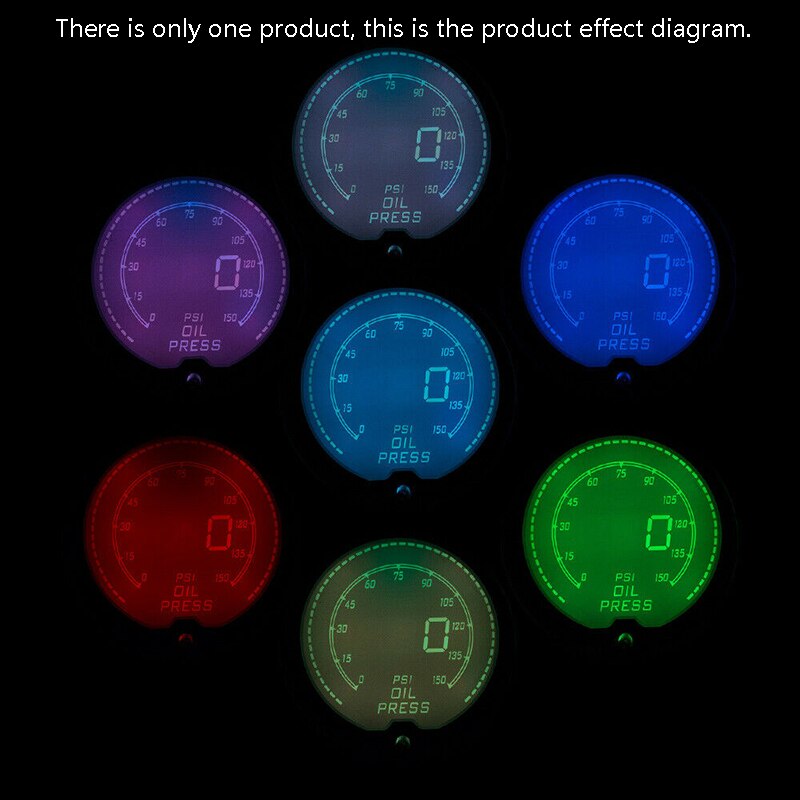 2 inch 52mm Digital LCD Oil Pressure Gauge Indicator 150 PSI with Electric Sensor