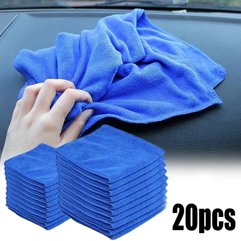 Serviettes en microfibre pour lavage de voiture, tissu de séchage, chiffons de nettoyage ménager, chiffon de polissage pour détails automobiles, outils de nettoyage de la maison, 1 à 20 pièces
