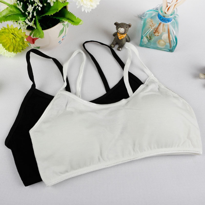 2 stuks/partij meisjes trainingsbeha katoenen ondergoed voor meisjes draadloze sportbeha tops voor tieners adolescente 10-14 jaar lingerie